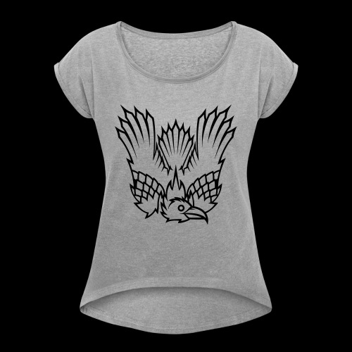 Heretic Hoard Raven - Women's Roll Cuff T-Shirt
