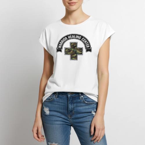 WHC Logo Metalic Final - Women's Premium Roll Up Sleeve T-Shirt