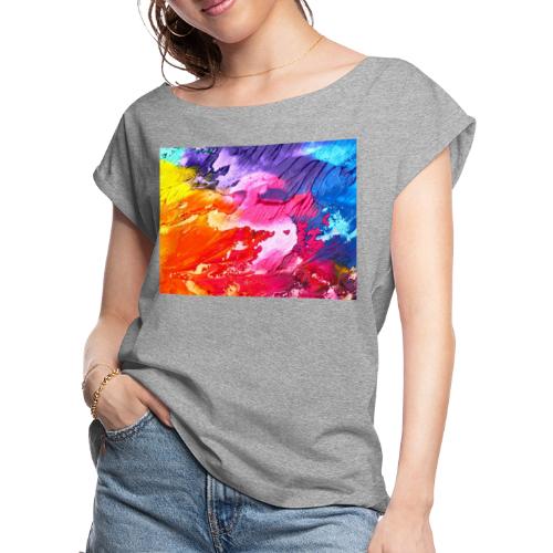 abstract 2468874 1920 - Women's Roll Cuff T-Shirt