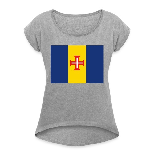 Madeira Flag - Women's Roll Cuff T-Shirt