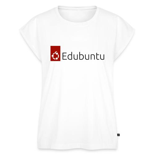 Edubuntu Logo 2023 - Black - Women's Premium Roll Up Sleeve T-Shirt