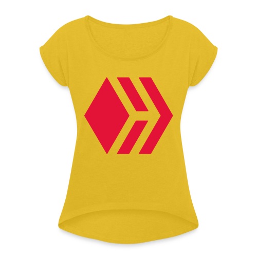 Hive logo - Women's Roll Cuff T-Shirt