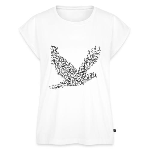 DOVE Peace in FLIGHT - Women's Premium Roll Up Sleeve T-Shirt