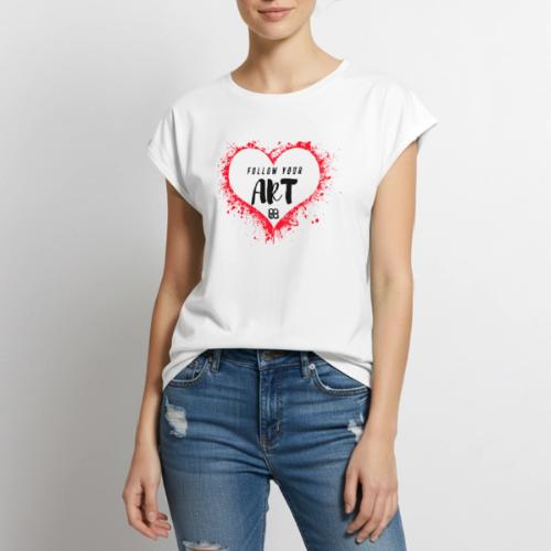 follow your art - Women's Premium Roll Up Sleeve T-Shirt