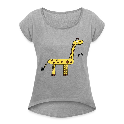 Giraffe - Women's Roll Cuff T-Shirt