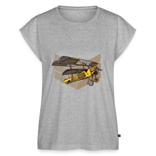 SteamPunk Double Decker - Women's Premium Roll Up Sleeve T-Shirt