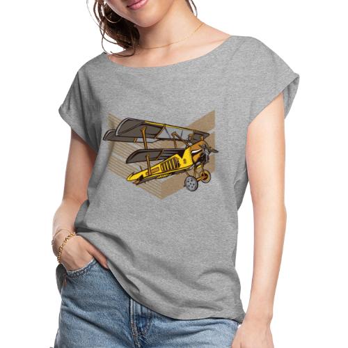 SteamPunk Double Decker - Women's Roll Cuff T-Shirt
