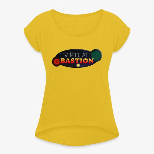 Virtual Bastion: Space Logo - Women's Roll Cuff T-Shirt