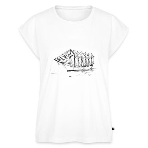 Seven-mast yacht - Women's Premium Roll Up Sleeve T-Shirt