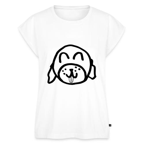 Alina Can Walk Your Dog (black outline) - Women's Premium Roll Up Sleeve T-Shirt