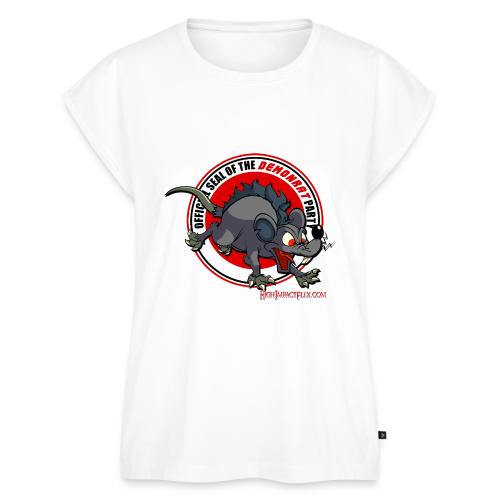 Official Seal of the DEMONRATS Party - Women's Premium Roll Up Sleeve T-Shirt