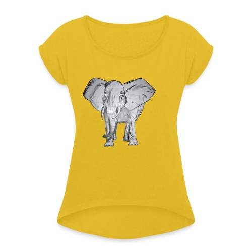 Big Elephant - Women's Roll Cuff T-Shirt