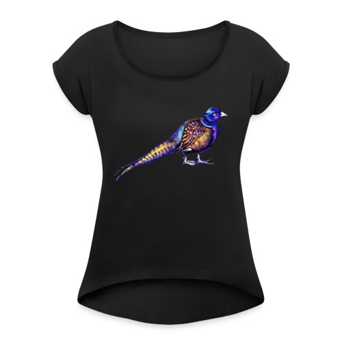 Pheasant - Women's Roll Cuff T-Shirt