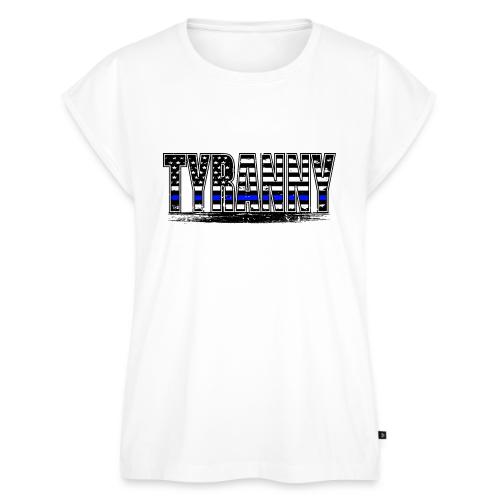 Tyranny underlined Black stroke - Women's Premium Roll Up Sleeve T-Shirt