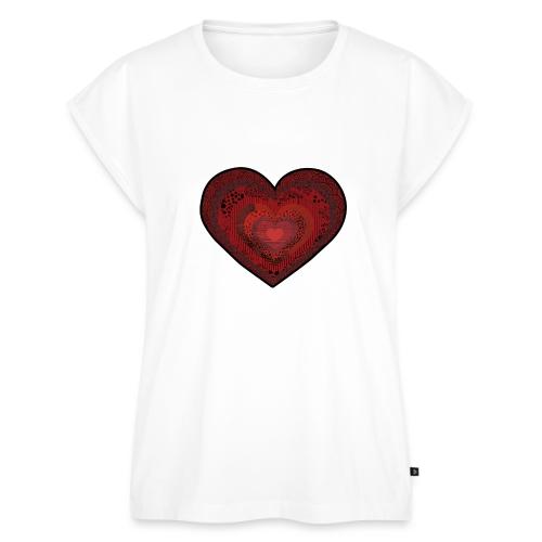 Corazón de patrón - Women's Premium Roll Up Sleeve T-Shirt