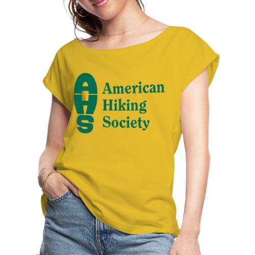 AHS logo green - Women's Roll Cuff T-Shirt