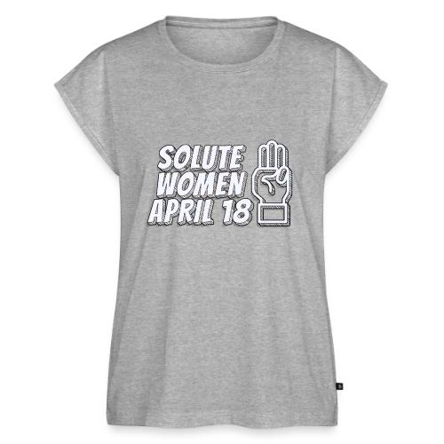 Solute Women April 18 - Women's Premium Roll Up Sleeve T-Shirt