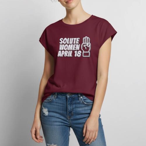 Solute Women April 18 - Women's Premium Roll Up Sleeve T-Shirt