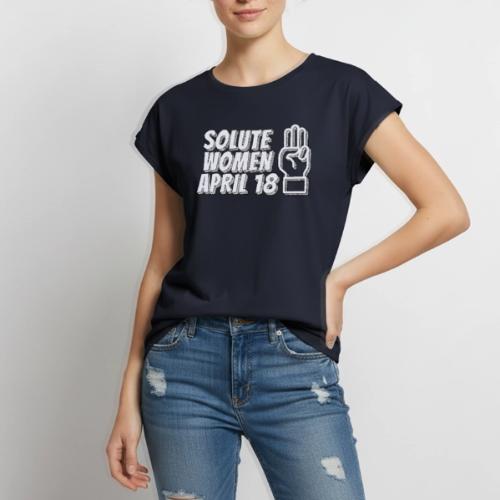 Solute Women April 18 - Women's Premium Roll Up Sleeve T-Shirt