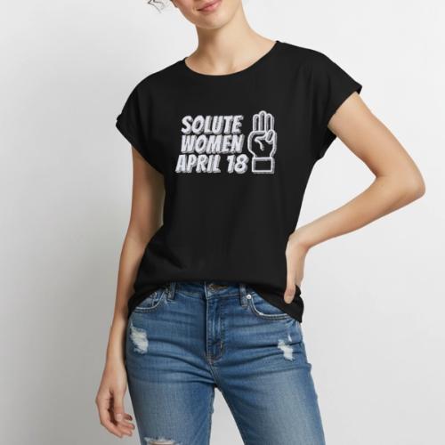 Solute Women April 18 - Women's Premium Roll Up Sleeve T-Shirt