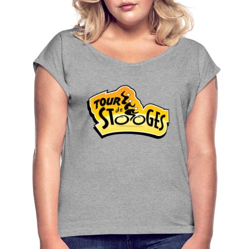 Tour de Stooges Logo - Women's Roll Cuff T-Shirt