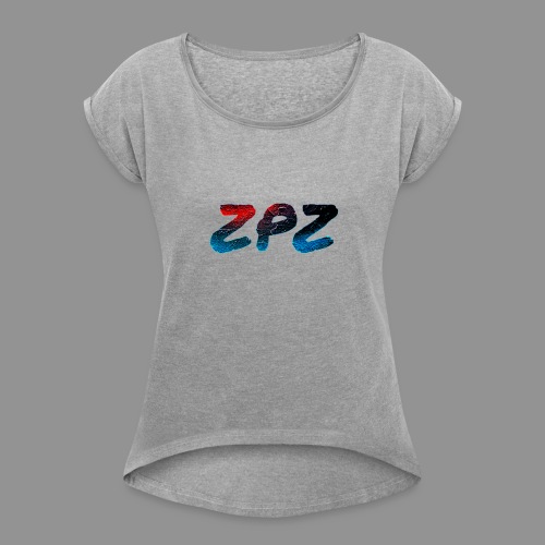 ZPZ GALEXY LOGO - Women's Roll Cuff T-Shirt