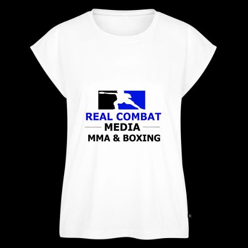 RCM MMA & BOXING Blue Logo - Women's Premium Roll Up Sleeve T-Shirt