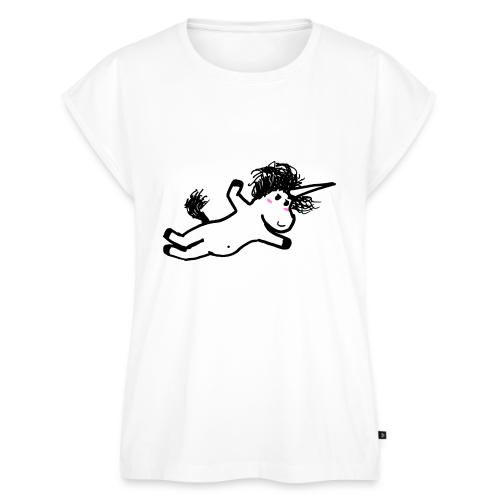 falling unicorn - Women's Premium Roll Up Sleeve T-Shirt