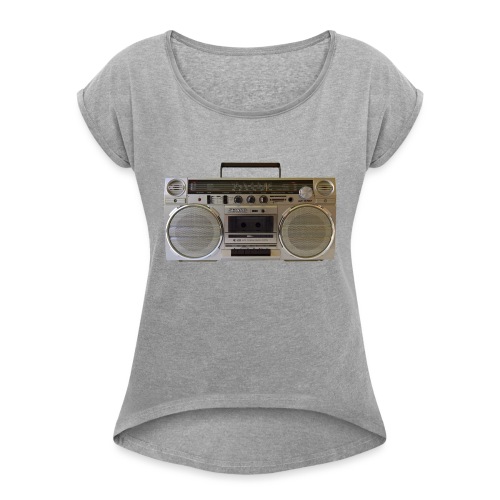 Boombox Sharp GF-5757 Ghettoblaster - Women's Roll Cuff T-Shirt