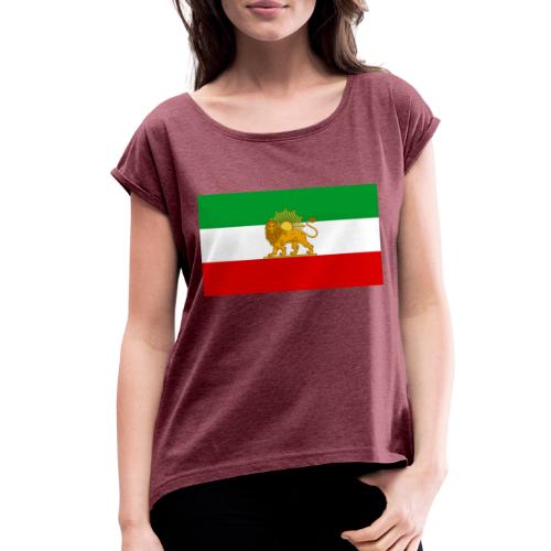 Flag of Iran - Women's Roll Cuff T-Shirt