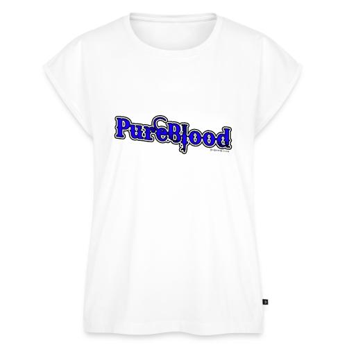 PureBlood Blue - Women's Premium Roll Up Sleeve T-Shirt