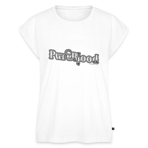 PureBlood white - Women's Premium Roll Up Sleeve T-Shirt