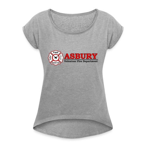 AsburyVFD Logo - Women's Roll Cuff T-Shirt