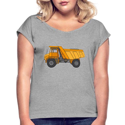 Dump truck or semitrailer - Women's Roll Cuff T-Shirt