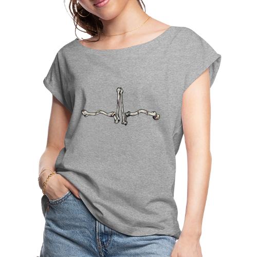 ECG bones - Women's Roll Cuff T-Shirt
