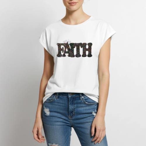 FAITH - Women's Premium Roll Up Sleeve T-Shirt