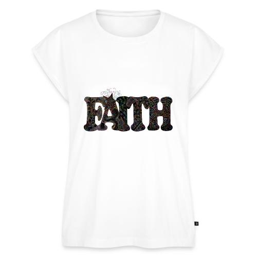 FAITH - Women's Premium Roll Up Sleeve T-Shirt