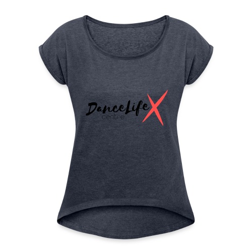 DL-Logo-Master - Women's Roll Cuff T-Shirt