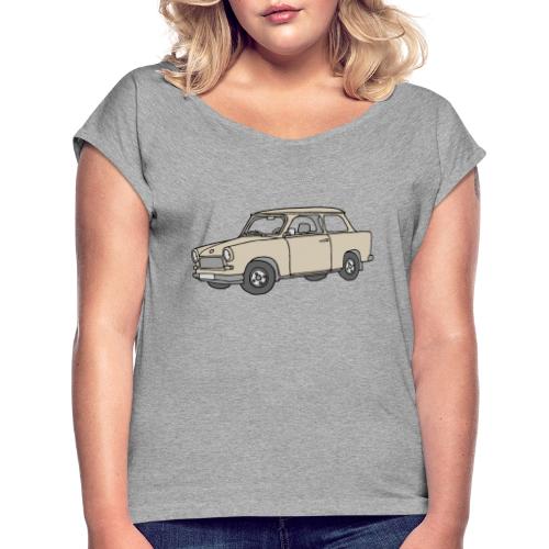 Trabant (papyrus car) - Women's Roll Cuff T-Shirt