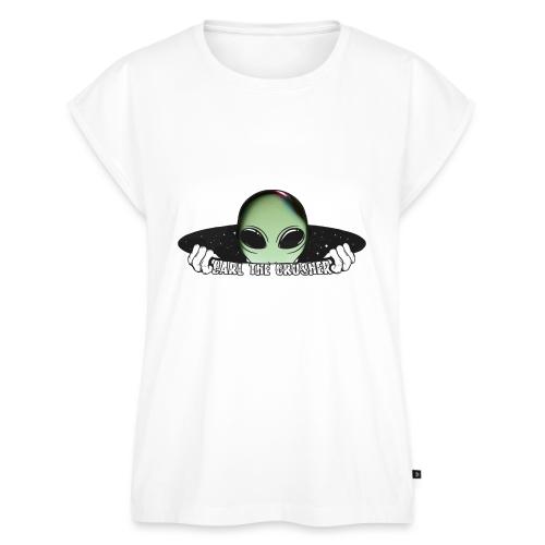 Coming Through Clear - Alien Arrival - Women's Premium Roll Up Sleeve T-Shirt