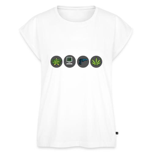 Cartel Mogul Game Icons - Women's Premium Roll Up Sleeve T-Shirt