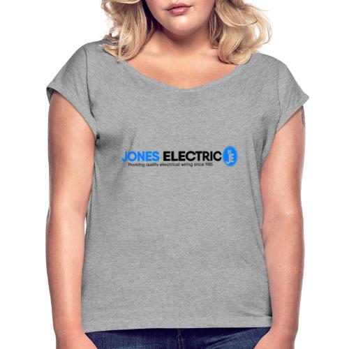 Jones Electric Logo Vector - Women's Roll Cuff T-Shirt