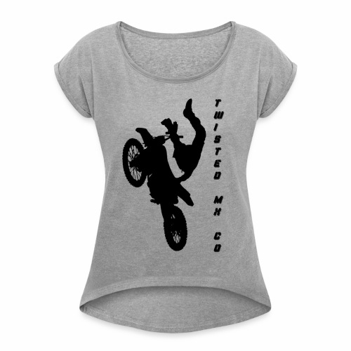 twisted bike - Women's Roll Cuff T-Shirt