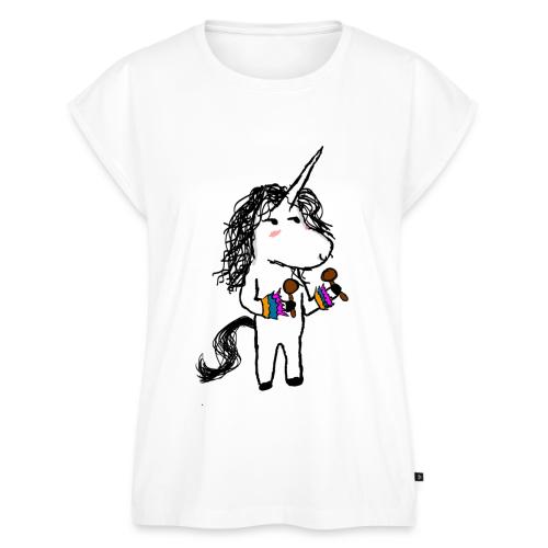 Kaede The unicorn dancing - Women's Premium Roll Up Sleeve T-Shirt