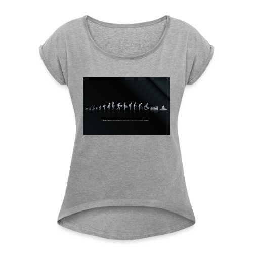 DIFFERENT STAGES OF HUMAN - Women's Roll Cuff T-Shirt