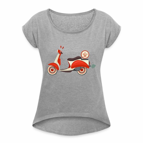Scooter Vintage - Women's Roll Cuff T-Shirt