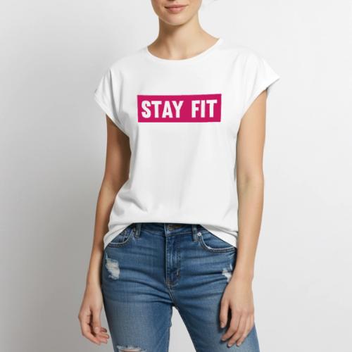 Stay Fit - Women's Premium Roll Up Sleeve T-Shirt