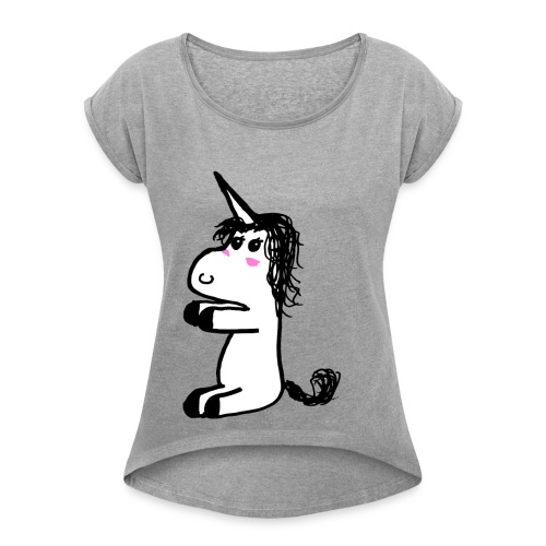 Baby Unicorn - Women's Roll Cuff T-Shirt