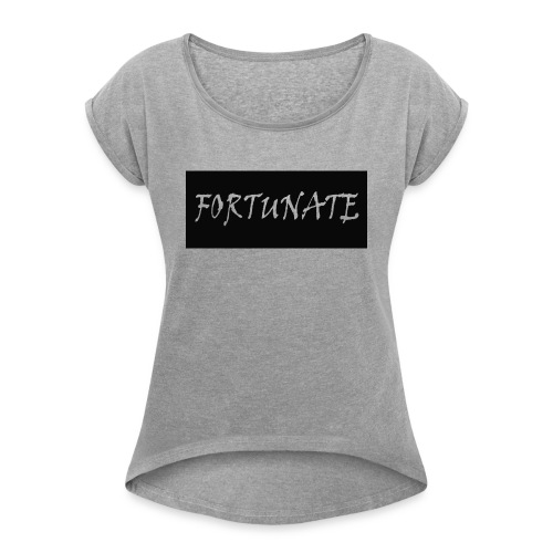 FortunateLogo - Women's Roll Cuff T-Shirt
