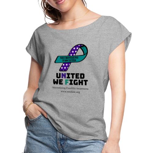 UNITED WE FIGHT - Women's Roll Cuff T-Shirt